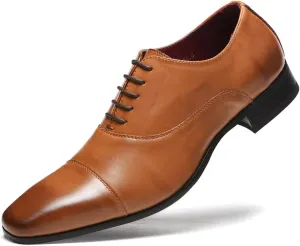 ADMLZQQ Mens Leather Dress Shoes Oxfords Formal Dress Shoes for Men Business Derby Shoes