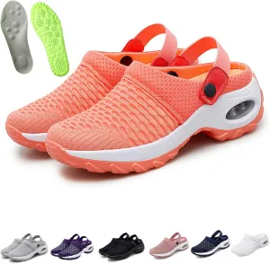 Air Cushion Slip-On Walking Shoes Orthopedic Diabetic Walking Shoes, Mesh Breathable Arch Support Slip-On Slippers Sandals