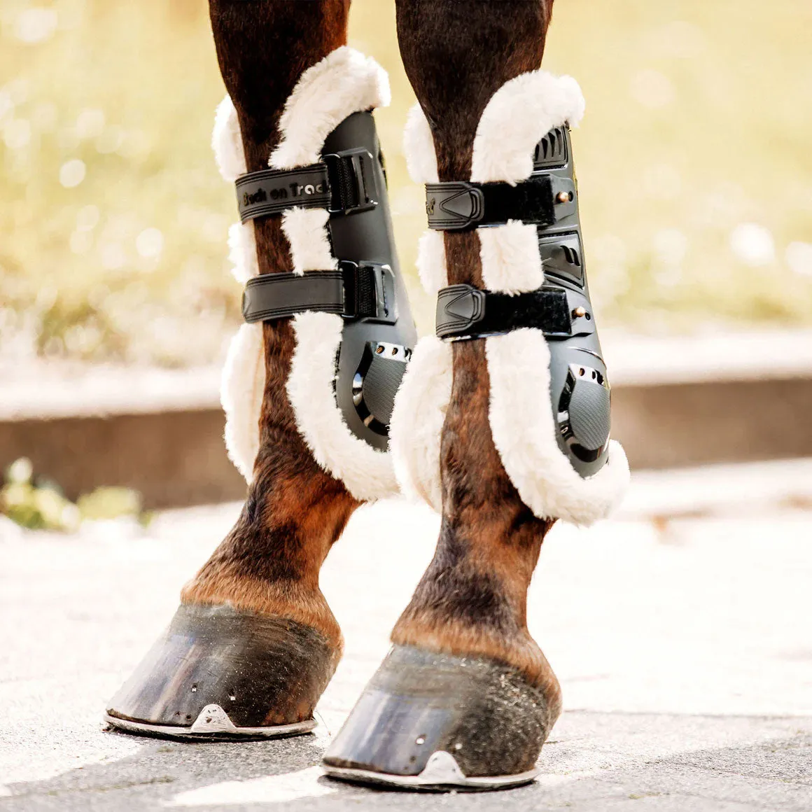 Airflow Jumping Tendon Boots with Faux Fur