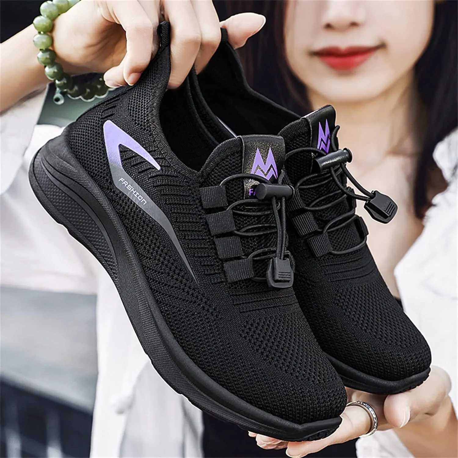 AMDBEL Fashion Sneakers for Women 2024, Womens Canvas Sneakers High Top Lace up Casual Walking Shoes Air Cushion Sneakers