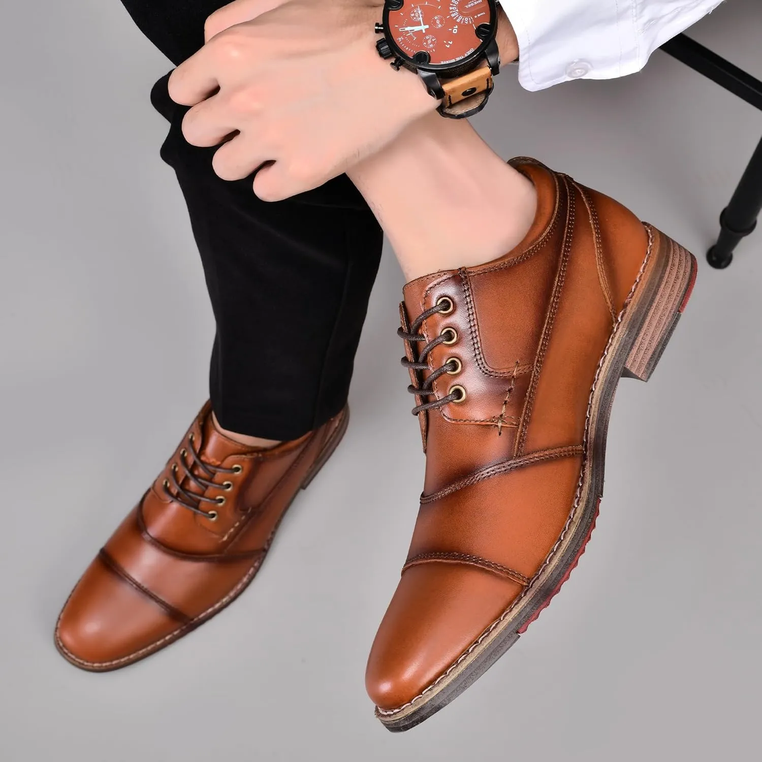 Arkbird Mens Dress Shoes Modern Oxford Leather Formal Shoe for Business and Derby Occasions