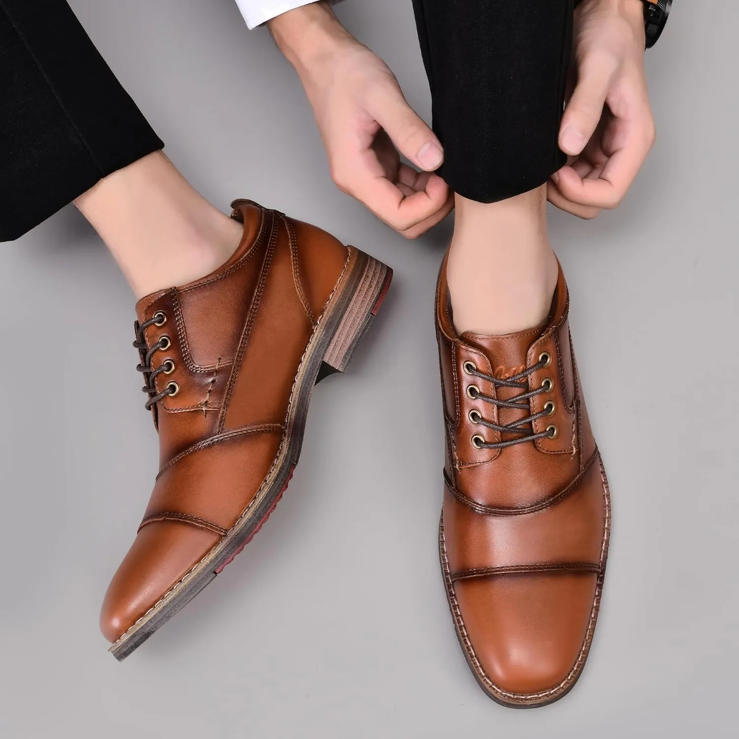 Arkbird Mens Dress Shoes Modern Oxford Leather Formal Shoe for Business and Derby Occasions