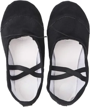 ARTIBETTER 1pair Lightweight - Ballet Shoes for Boy Girl and Adults Canvas Dance Shoes Elastic Band Design for Yoga Modern Dance and More
