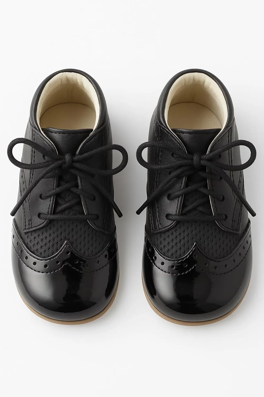 Baby & Boys Lace-Up Two-Tone Leather Brogue Shoes ?C Stylish & Comfortable Footwear