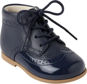 Baby & Boys Lace-Up Two-Tone Leather Brogue Shoes ?C Stylish & Comfortable Footwear