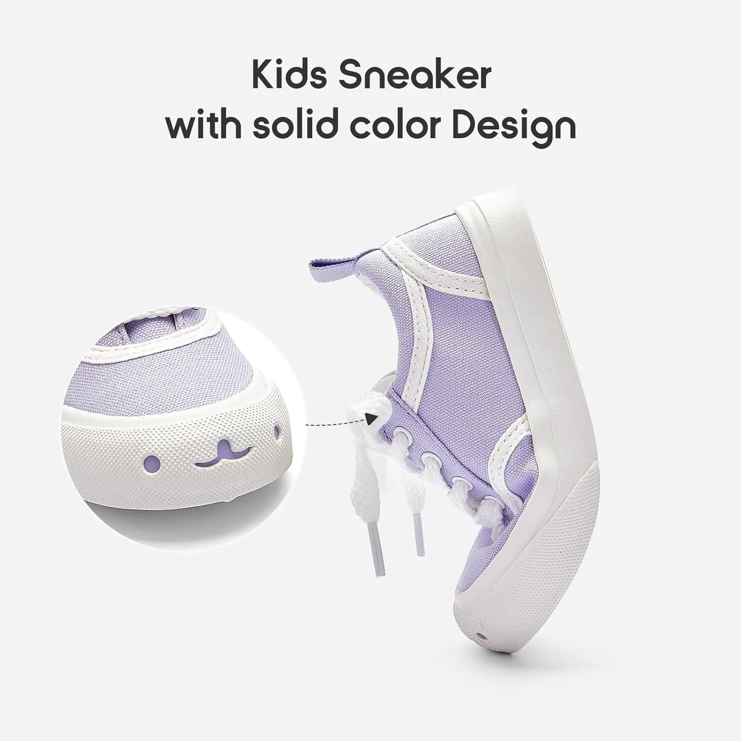 Balabala Toddler Sneakers for Boys and Girls Dual Hook and Loops Sneakers Slip On Canvas Shoes Soft and Durable
