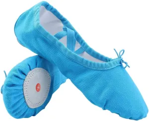 Ballet Canvas Dance Shoes Gymnastics Yoga Shoes Soft Canvas Flat Shoes for Children, Adults