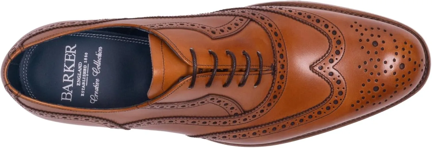 BARKER Bladen Men's Handmade Leather Brogue Oxford Dress Shoes ?C Premium Formal Footwear for Men