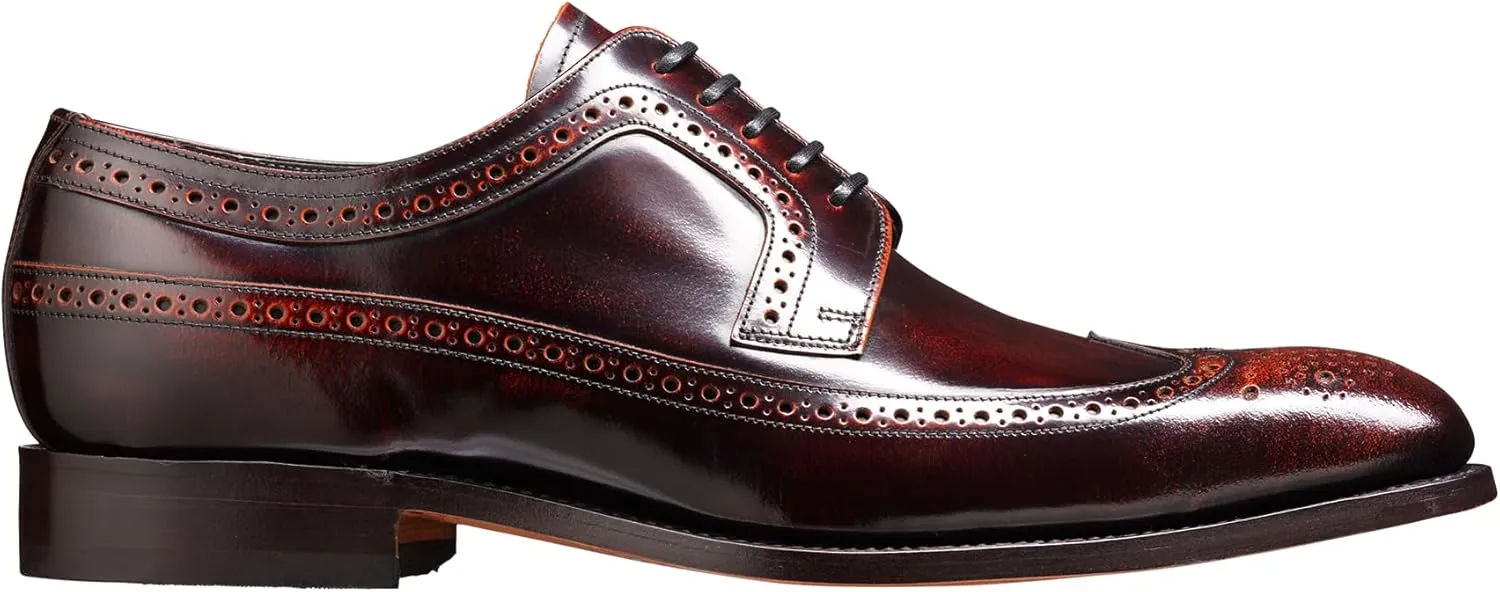 BARKER Woodbridge Men's Handmade Leather Oxford Brogue Dress Shoes ?C Goodyear Welted, Full Hi-Shine Calf Leather, Formal Business & Wedding Footwear