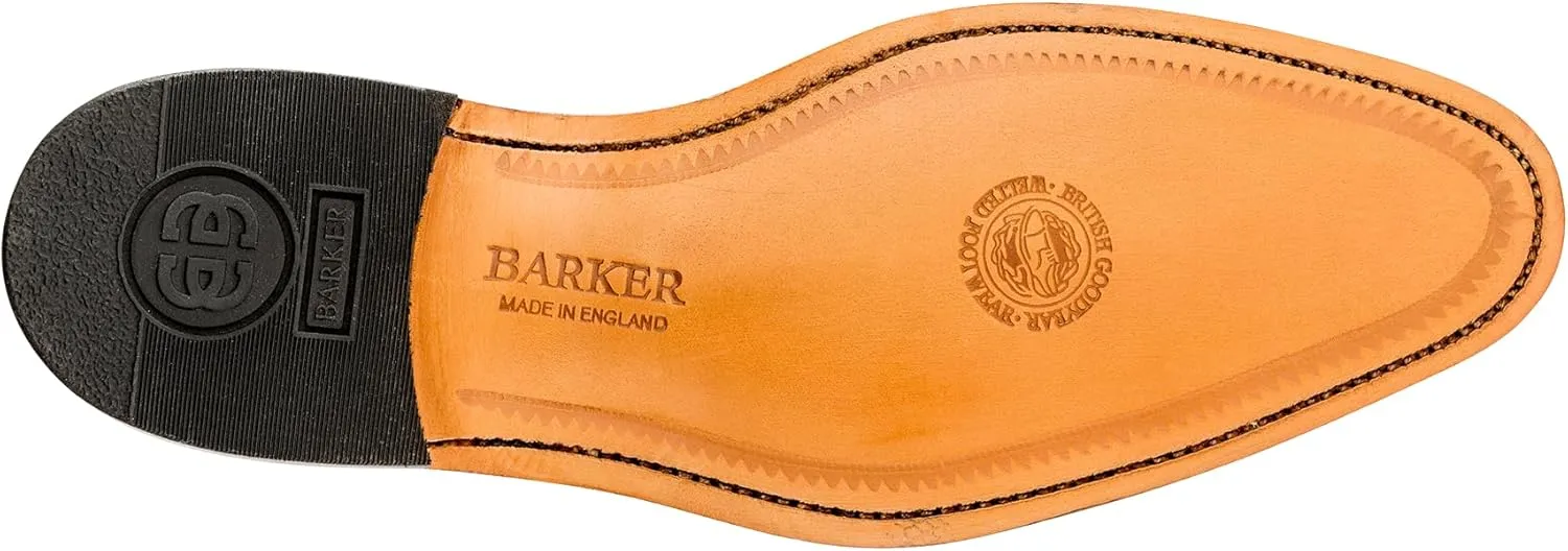 BARKER Woodbridge Men's Handmade Leather Oxford Brogue Dress Shoes ?C Goodyear Welted, Full Hi-Shine Calf Leather, Formal Business & Wedding Footwear