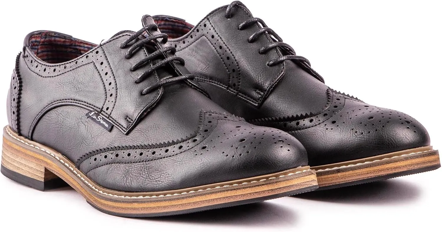 Ben Sherman Mens Triumph Brogue Shoes Black