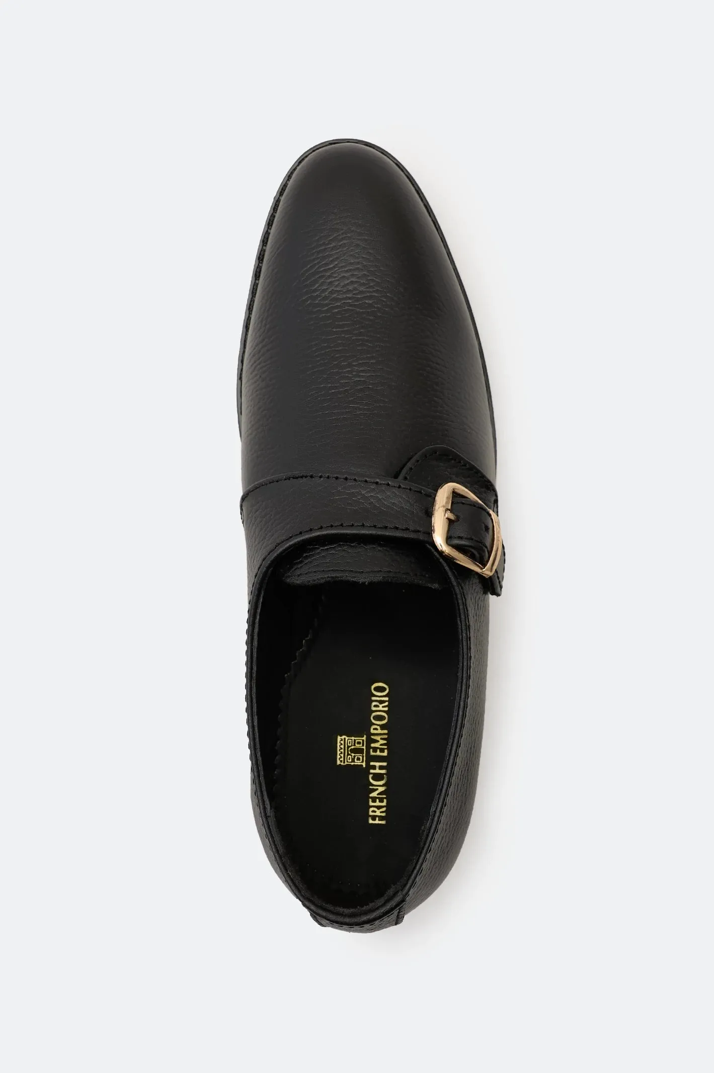 Black Formal Monk Shoes