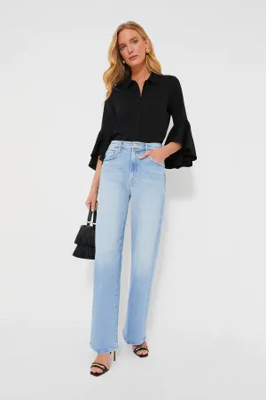 Black Norah Bell Sleeve Blouse