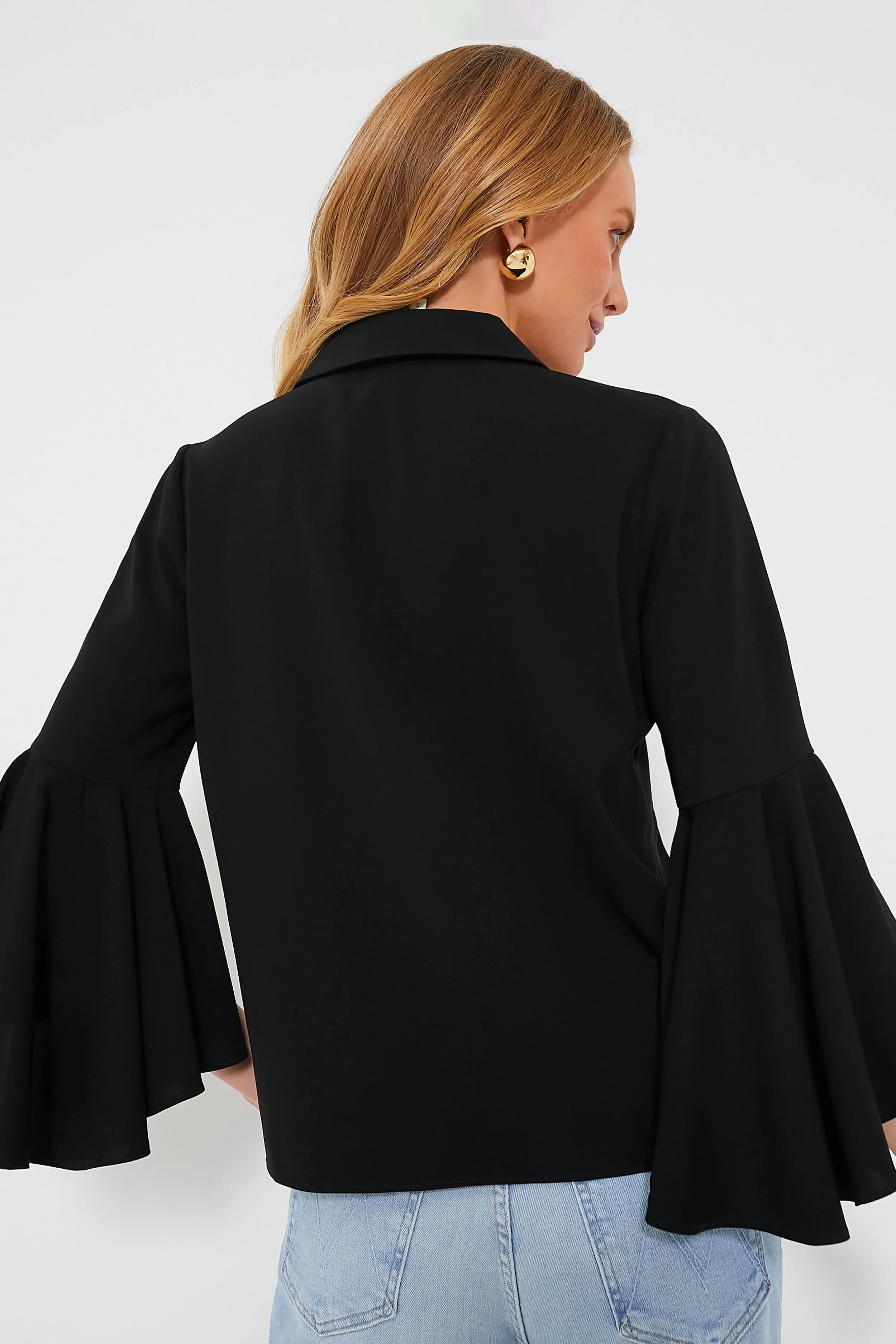 Black Norah Bell Sleeve Blouse
