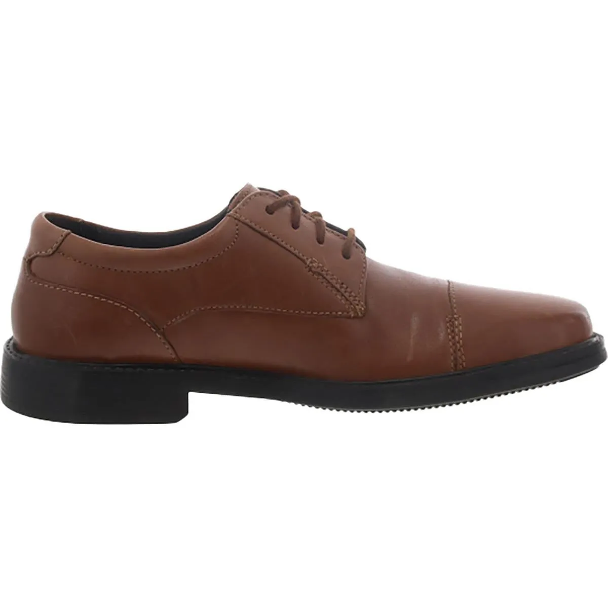 Bostonian Mens Wenham Cap Leather Square Toe Cap Toe Oxfords