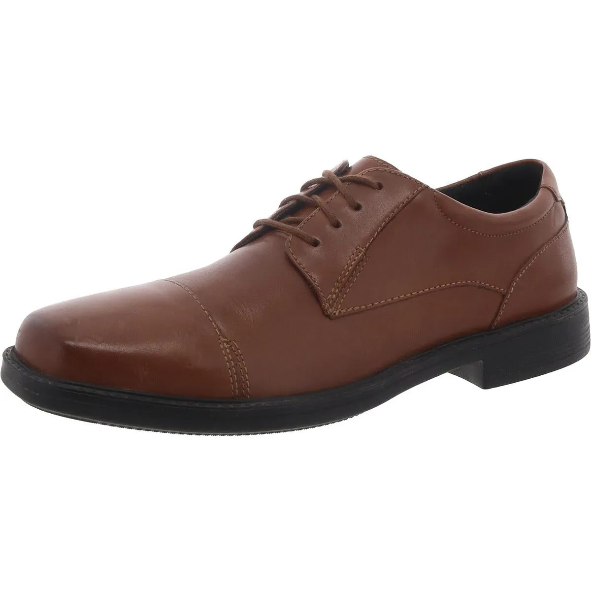 Bostonian Mens Wenham Cap Leather Square Toe Cap Toe Oxfords