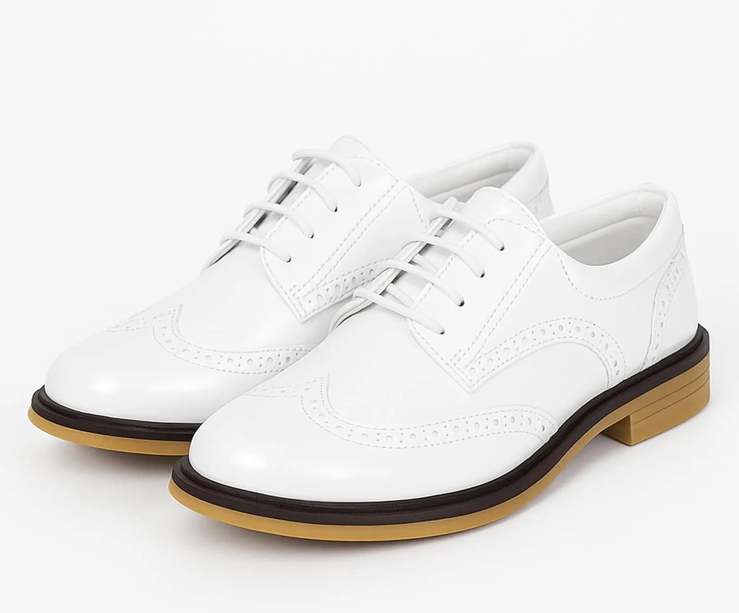 Boys?? Patent Derby Dress Shoes, Wingtip Brogue Lace-Up Wedding Prom Formal Footwear