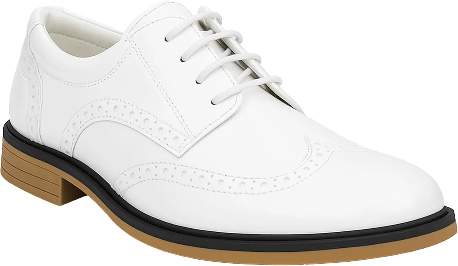 Boys?? Patent Derby Dress Shoes, Wingtip Brogue Lace-Up Wedding Prom Formal Footwear