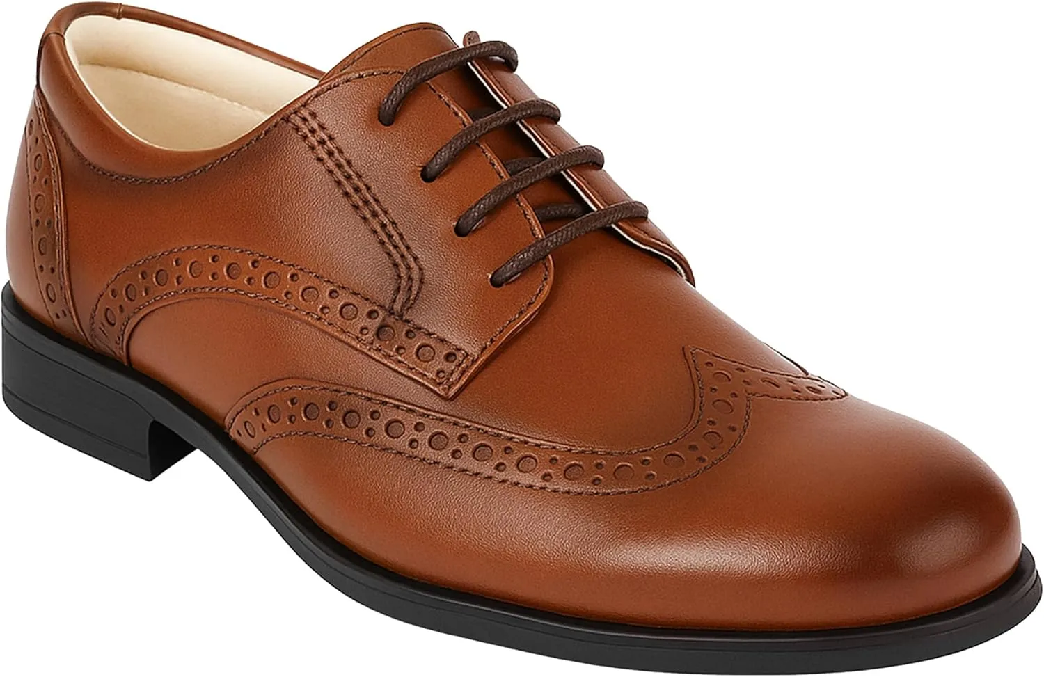 Boys?? Patent Derby Dress Shoes, Wingtip Brogue Lace-Up Wedding Prom Formal Footwear