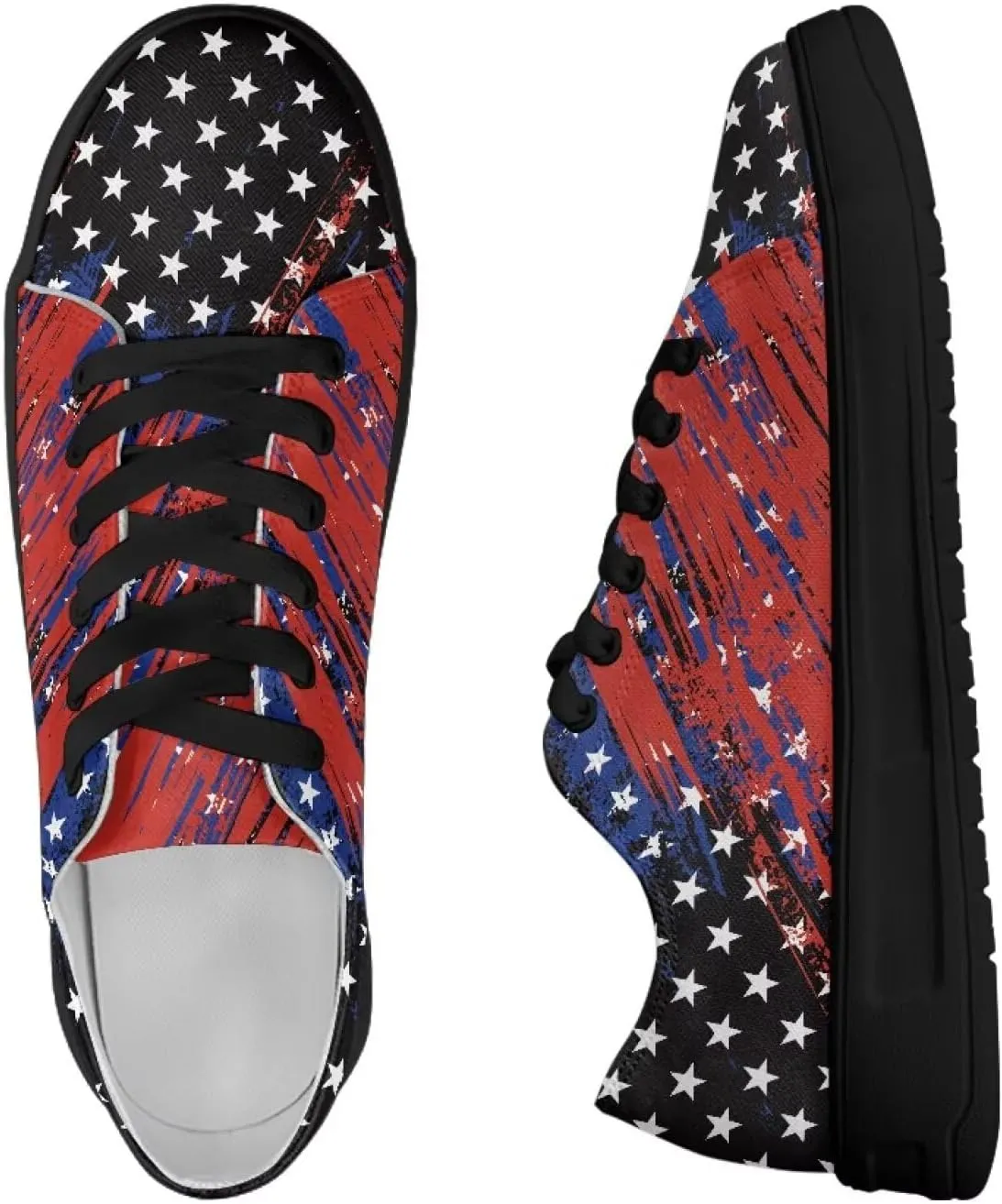 Canvas Shoes Lace-Up Low Top Sneakers Womens Fashion Casual Shoes Walking Comfortable Platform Canvas Sneakers