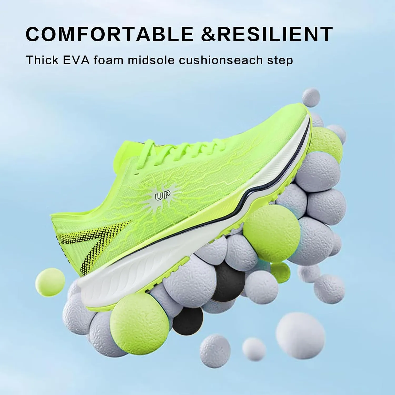 Carbon Plate Road Running Shoes Ultra Light Cushion Sole