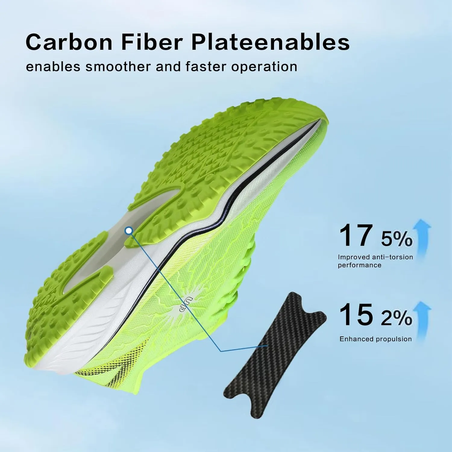 Carbon Plate Road Running Shoes Ultra Light Cushion Sole