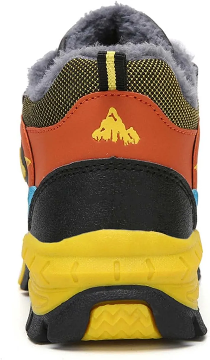 CERYTHRINA Kids Hiking Boots Boys Snow Boots Warm Non Slip Winter Boots Outdoor Camping Shoes Snow Sports Shoes