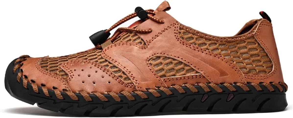CHICLOVEY Men's Breathable Athletic Trekking Sneakers Closed Toe Outdoor Sport Shoes