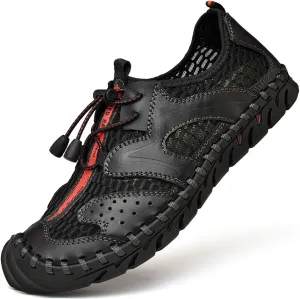 CHICLOVEY Men's Breathable Athletic Trekking Sneakers Closed Toe Outdoor Sport Shoes