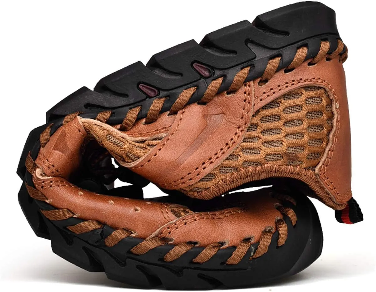 CHICLOVEY Men's Breathable Athletic Trekking Sneakers Closed Toe Outdoor Sport Shoes