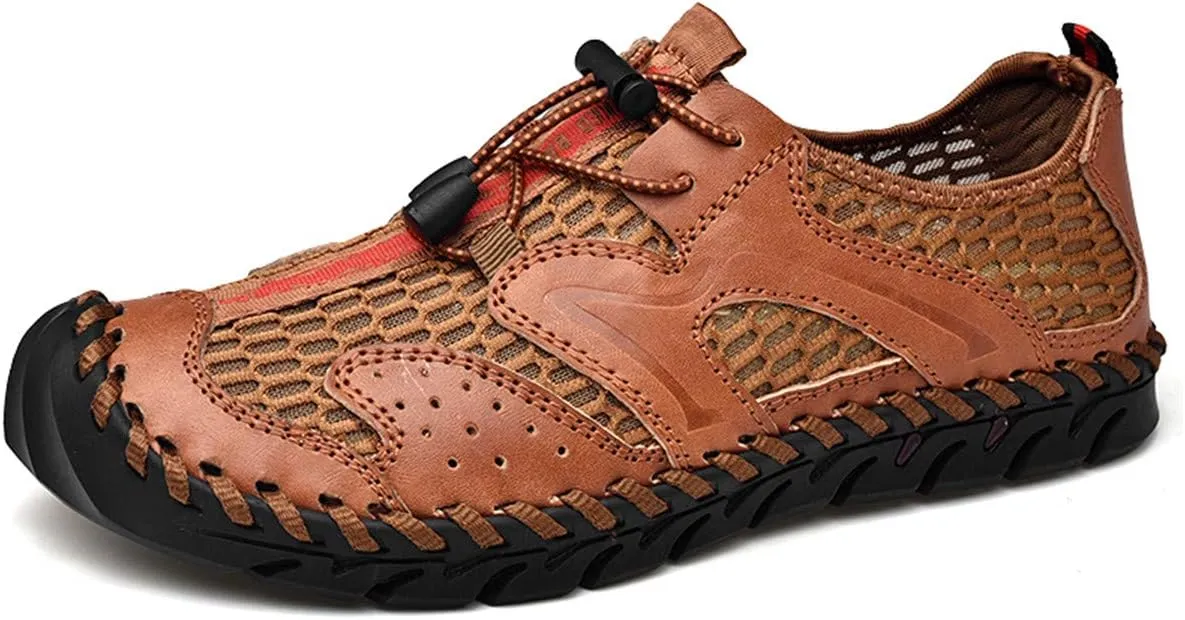 CHICLOVEY Men's Breathable Athletic Trekking Sneakers Closed Toe Outdoor Sport Shoes