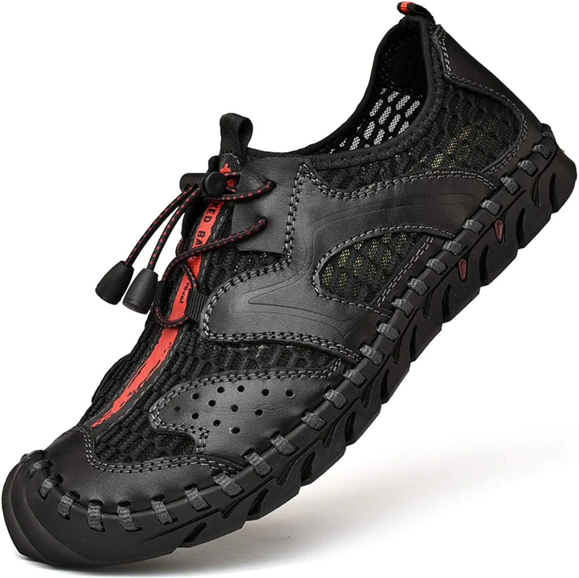 CHICLOVEY Men's Breathable Athletic Trekking Sneakers Closed Toe Outdoor Sport Shoes