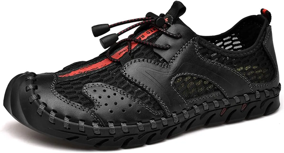 CHICLOVEY Men's Breathable Athletic Trekking Sneakers Closed Toe Outdoor Sport Shoes