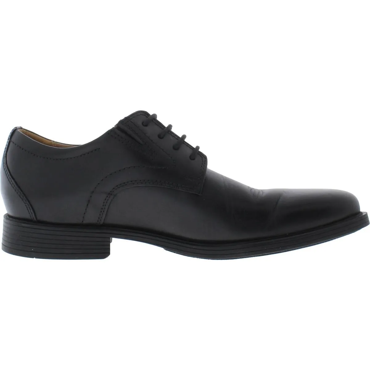 Clarks Mens Whiddon Plain Leather Comfort Oxfords