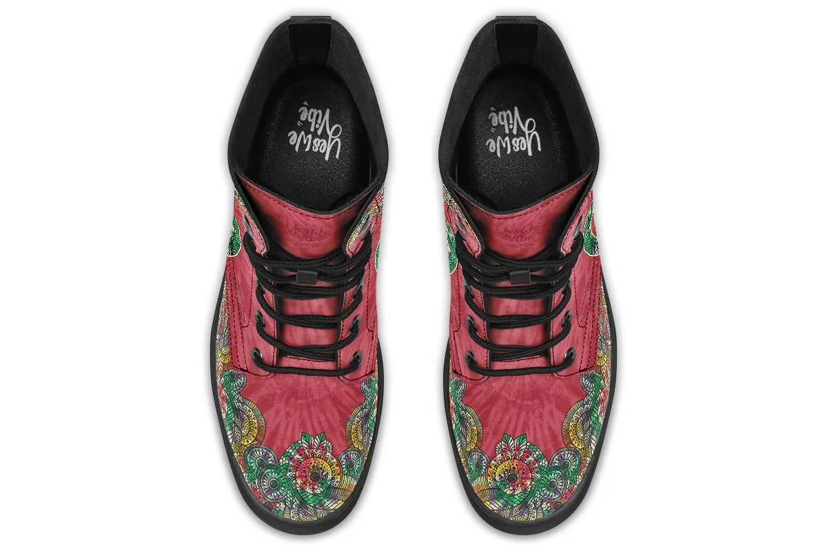 Colorful Tie Dye Mandala Red