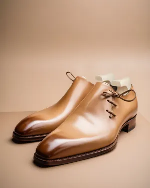 Cream Leather Camria Whole Cut Oxfords - Formal Shoes