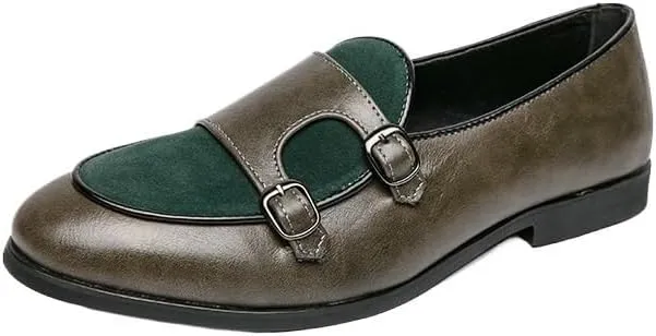 Dress Oxford for Men Slip On Leather Shoes British Low Top Non Slip Walking Men's Slip On Dress Casual Loafers Shoes Soft Sole Bean Shoes
