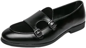 Dress Oxford for Men Slip On Leather Shoes British Low Top Non Slip Walking Men's Slip On Dress Casual Loafers Shoes Soft Sole Bean Shoes