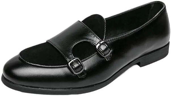 Dress Oxford for Men Slip On Leather Shoes British Low Top Non Slip Walking Men's Slip On Dress Casual Loafers Shoes Soft Sole Bean Shoes