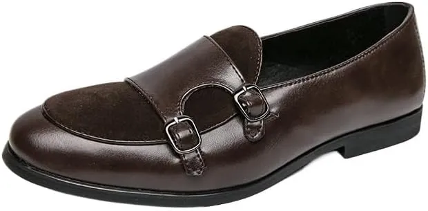 Dress Oxford for Men Slip On Leather Shoes British Low Top Non Slip Walking Men's Slip On Dress Casual Loafers Shoes Soft Sole Bean Shoes