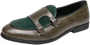 Dress Oxford for Men Slip On Leather Shoes British Low Top Non Slip Walking Men's Slip On Dress Casual Loafers Shoes Soft Sole Bean Shoes