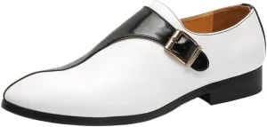 Dress Oxford for Men Slip On Men Fashionable Formal Shoes PU Splicing Business Office Loafers Gentleman Banquet Social Shoes Men Shoes