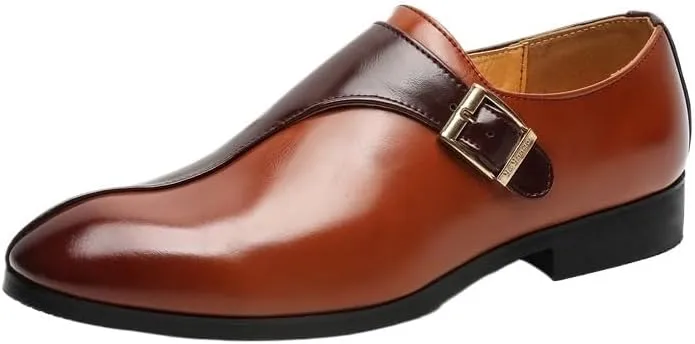 Dress Oxford for Men Slip On Men Fashionable Formal Shoes PU Splicing Business Office Loafers Gentleman Banquet Social Shoes Men Shoes