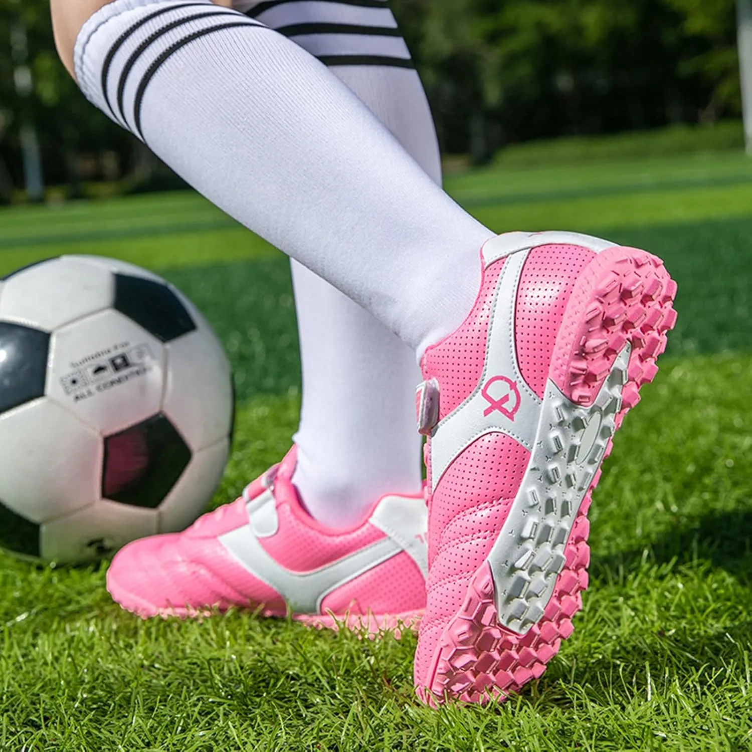 Eliogn Boys Girls AG/FG Soccer Shoes Outdoor Athletic Actual Combat Training Shoes Football Shoes for Kids (Little Kid/Big Kid)