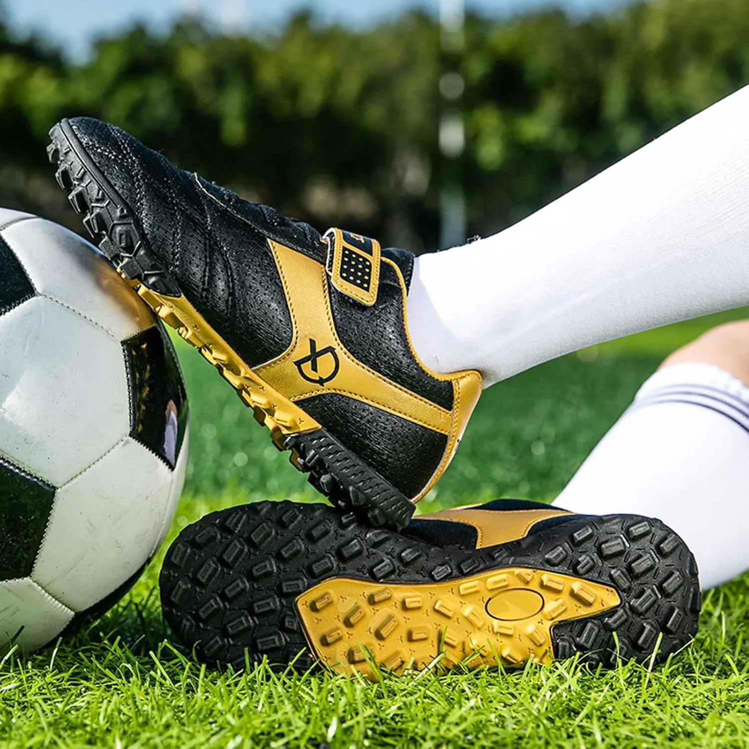 Eliogn Boys Girls AG/FG Soccer Shoes Outdoor Athletic Actual Combat Training Shoes Football Shoes for Kids (Little Kid/Big Kid)