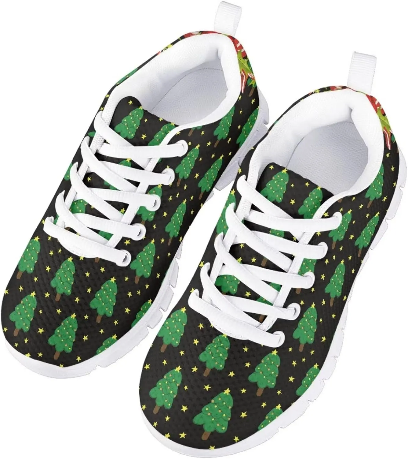 GIFTPUZZ Unisex-Child Climbing Tennis Shoes Running Lace-up Sneaker Breathable Mesh Athletic Sneakers