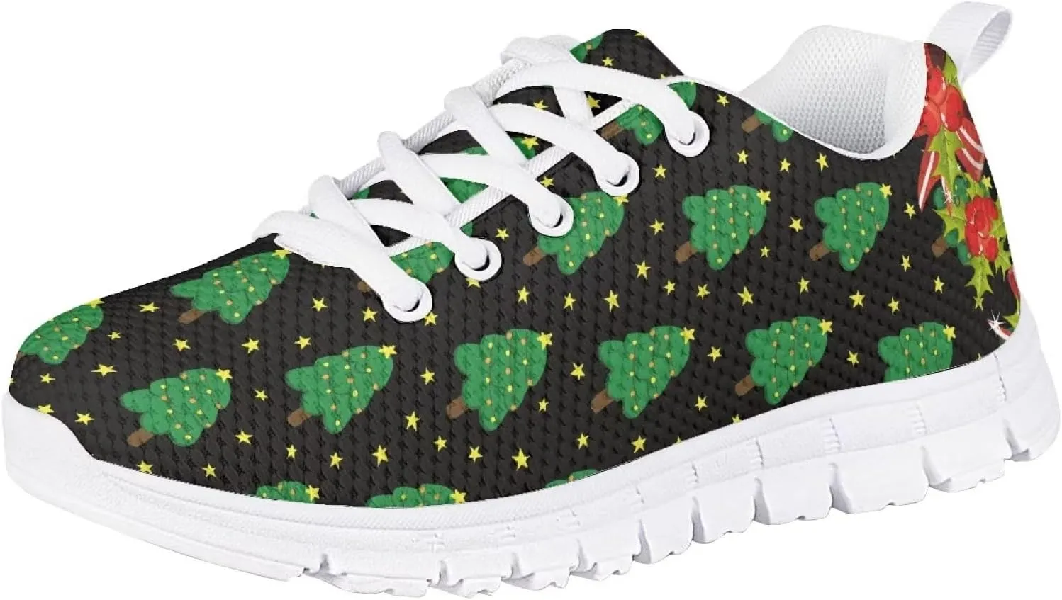 GIFTPUZZ Unisex-Child Climbing Tennis Shoes Running Lace-up Sneaker Breathable Mesh Athletic Sneakers