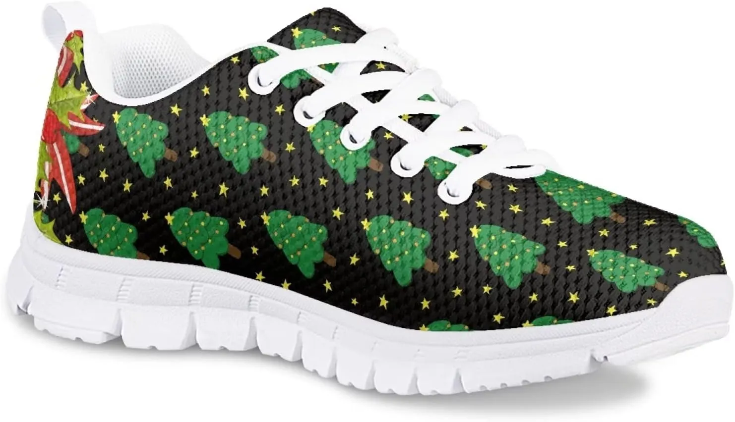 GIFTPUZZ Unisex-Child Climbing Tennis Shoes Running Lace-up Sneaker Breathable Mesh Athletic Sneakers
