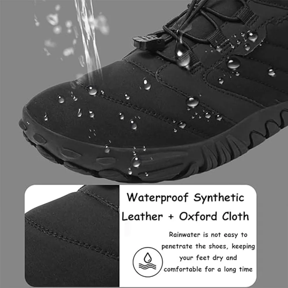 Giltpeak Hike Barefoot Women's Winter Hiking Shoes, Unisex (Fits Women's Standard Sizes), Black, Waterproof, Round Toe, Casual, Moderate Cushioning, Adult Women's Size