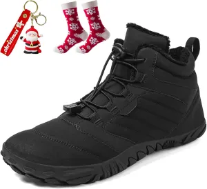 Giltpeak Hike Barefoot Women's Winter Hiking Shoes, Unisex (Fits Women's Standard Sizes), Black, Waterproof, Round Toe, Casual, Moderate Cushioning, Adult Women's Size